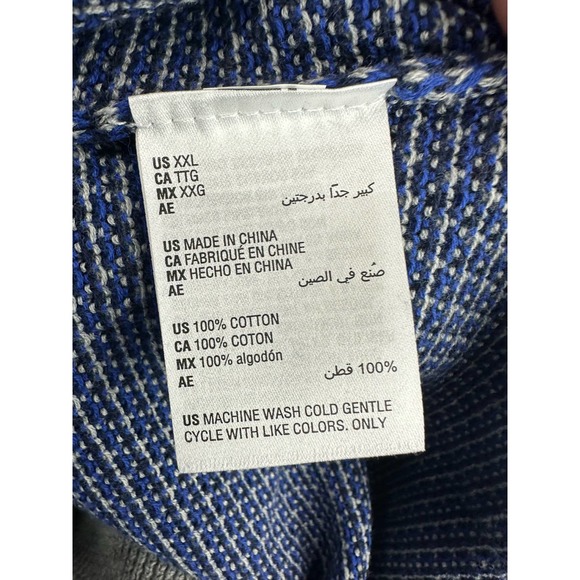 Club Room, Men's Elevated Tonal Texture Sweater Navy Size XXL MSRP $65 - Picture 5 of 8